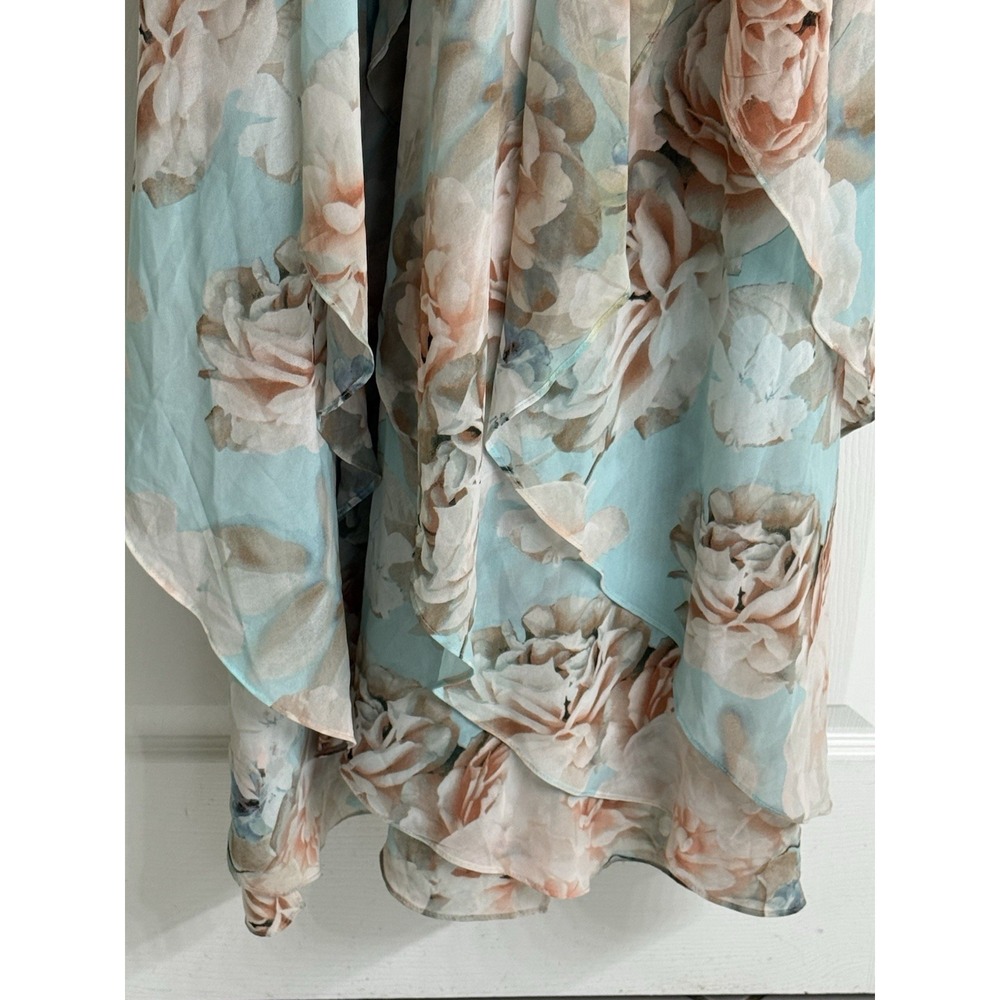 Calvin Kline sleeveless halter dress size 12 long flowy floral pattern - Picture 4 of 8